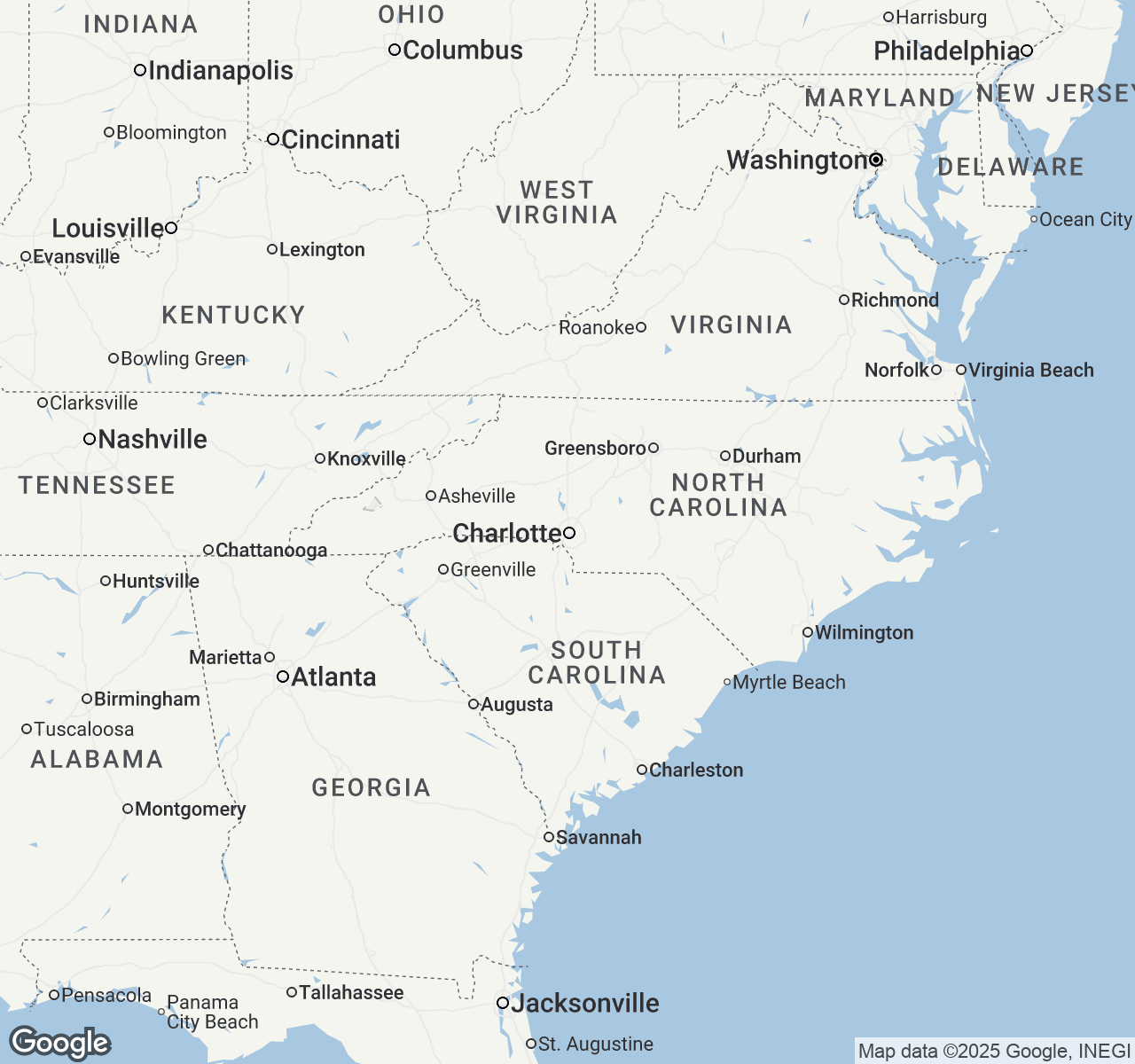 Map of Charlotte